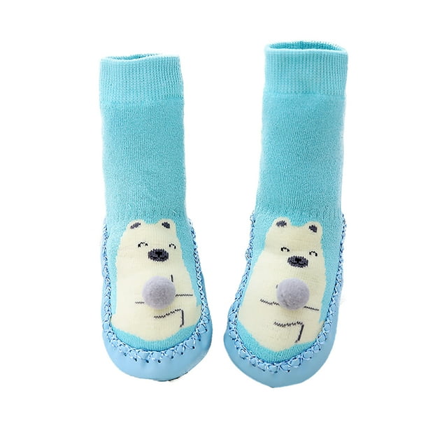 Infant Baby Girl Boy Toddler Anti-slip Warm Slippers Socks Cotton Crib Shoes